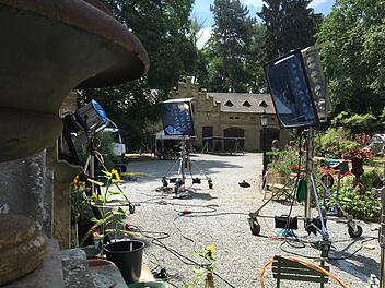 Elf Tage lang drehte der Filmstab im und rund um das Schloss Oberlangenstadt. Foto: Marian Hamacher