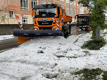 Unwetter in Reutlingen - Hagel
