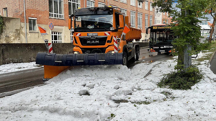 Unwetter in Reutlingen - Hagel