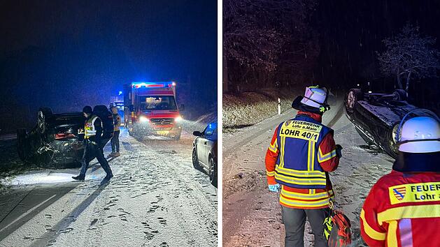 Gl&auml;tte-Unfall Lohr am Main