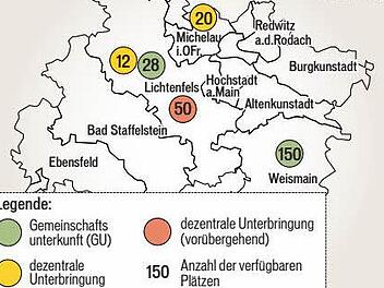 178 für Flüchtlinge verfügbare Plätze hat der Landkreis momentan. Quelle Landratsamt