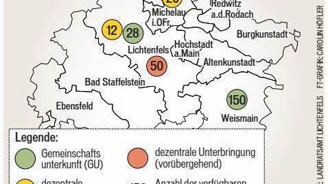 178 für Flüchtlinge verfügbare Plätze hat der Landkreis momentan. Quelle Landratsamt