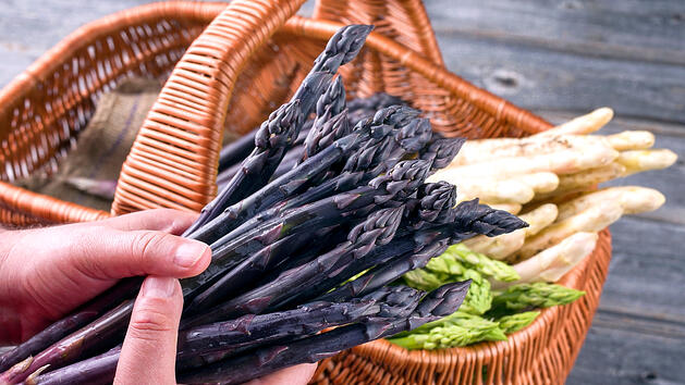Weißer Spargel, Grüner Spargel, Violetter Spargel