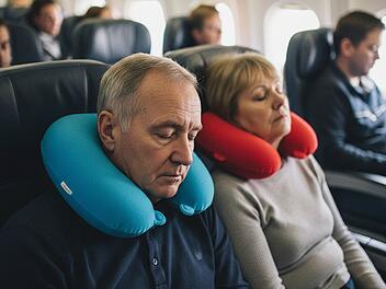Flugzeug, Zug, Bus: Besser schlafen mit dem Reisekissen-Trick