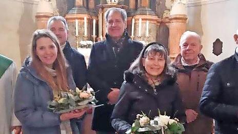 Hintere Reihe (von links): neuer Kirchenpfleger Bernd Hüfner, Kirchenrechner Robert Schäfer, Peter Schäfer und Heribert Gerlach; vordere Reihe Helena Popp, Anita Nikoleiski und Gerhard Beck.