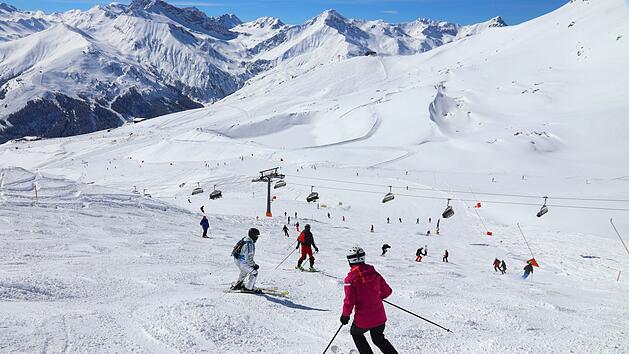 Mayrhofen ski resort - Austrian Alps winter in Tyrol. Snow in Austria.