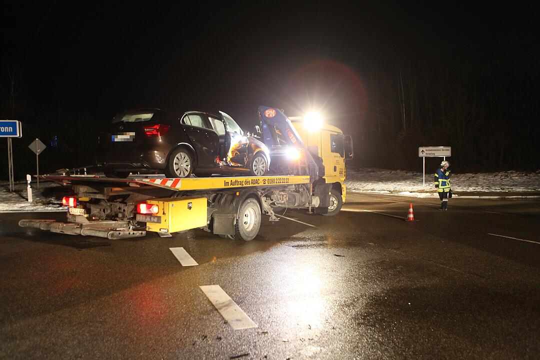 Drei Verletzte bei einem Verkehrsunfall in Mittelfranken