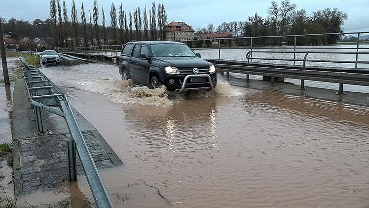 Hochwasser in Franken: Überschwemmungen in den Haßbergen
