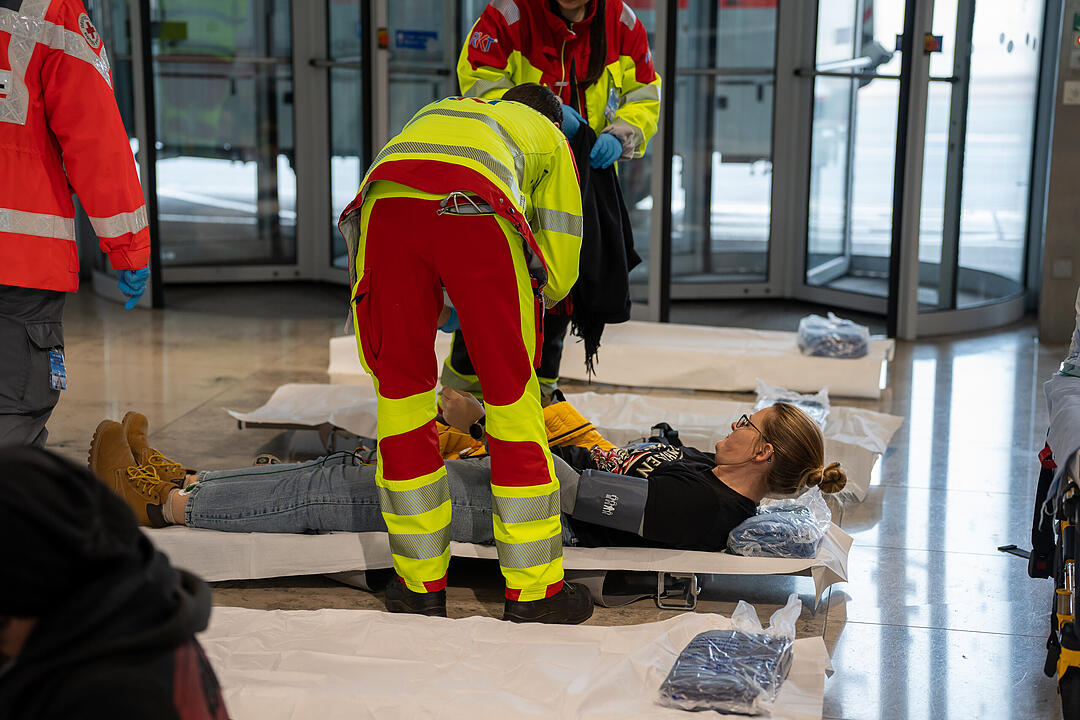 Großübung am Nürnberger Flughafen