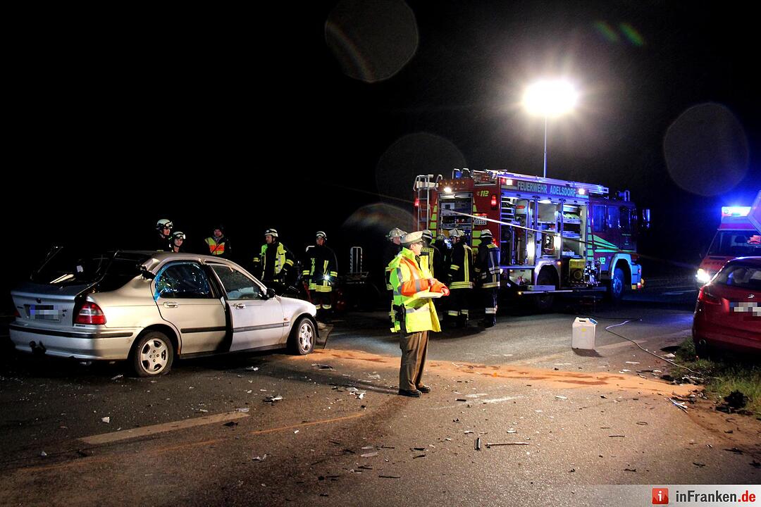 Unfall bei Adelsdorf fordert zwei Verletzte