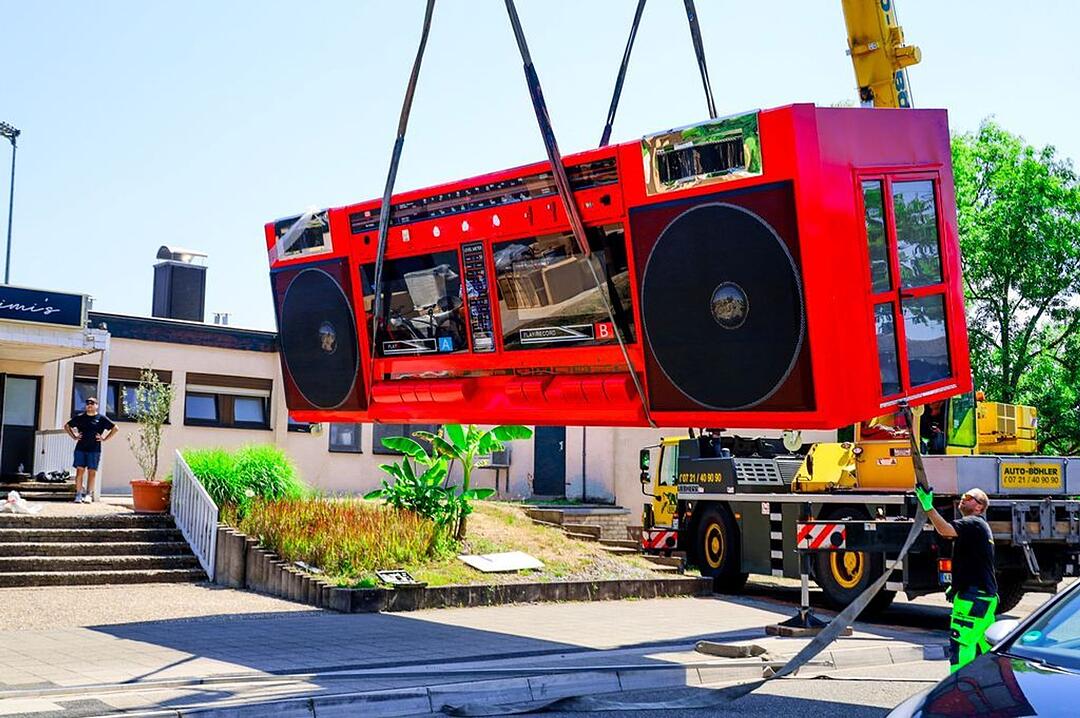 Ghettoblaster als Eisdiele