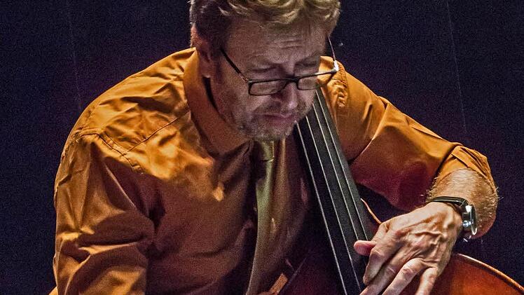 Das Hildegard Pohl Trio begeisterte das Coburger Publikum mit seinem Gastspiel beim "Verein". Am Kontrabass: Norbert -Meyer-Venus.Foto: Jochen Berger