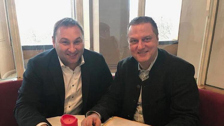 Jürgen Baumgärtner beim Treffen mit Martin Neumeyer. Foto: privat