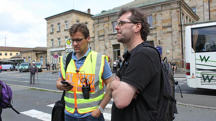 Pressesprecher vor Ort: Jürgen Stadter (links) und Steffen SchützwohlFoto: Anette Schreiber