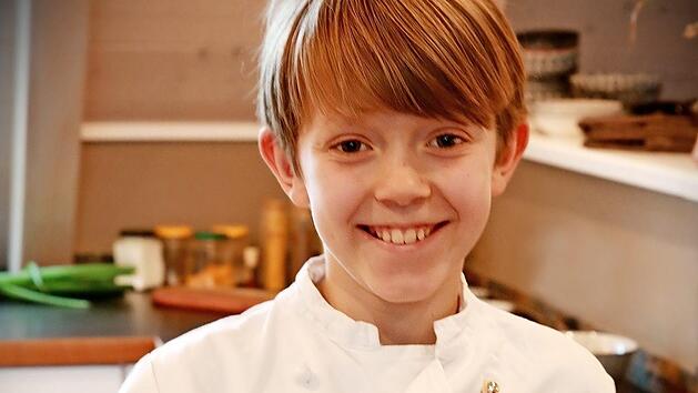 Der goldene Minikoch Noam Lerch in Berlin Foto: Kathrin Lerch