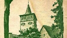 Der Rote Turm: Die Lithographie von Erich Meerwald ist 1946 entstanden. Repros: Wolfgang Schoberth