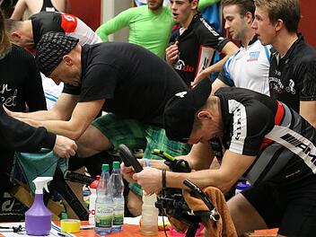 Der Radsport boomt in der Rhön selbst im Winter unter dem Hallendach, wie hier in Oberleichtersbach. Ein Mountainbikekonzept will das Potenzial nutzen. Sebastian Schmitt