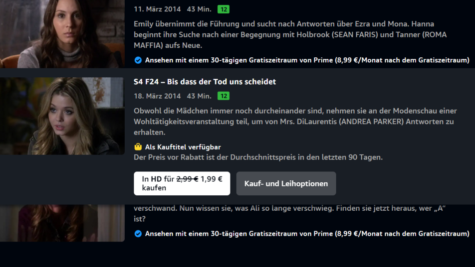 Aufreger im Netz: Einzelne Episoden beliebter Serie nicht in Prime enthalten