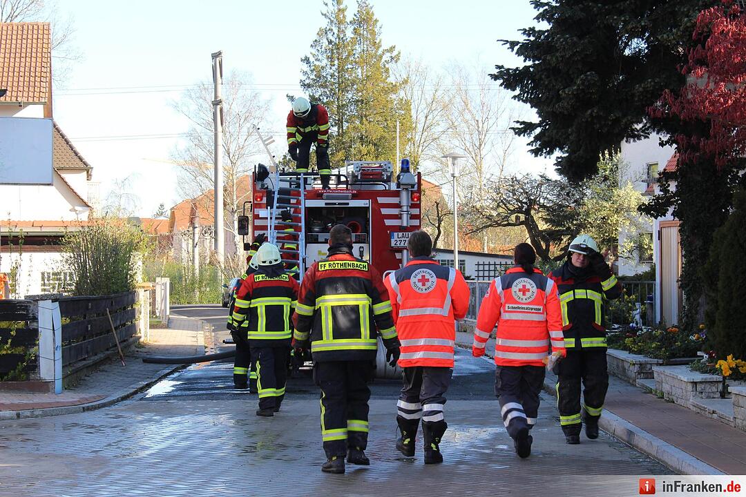 Dachstuhlbrand in Röthenbach an der Pegnitz
