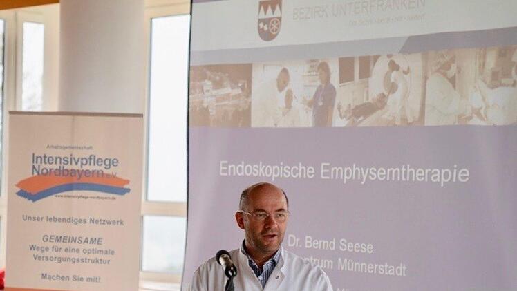 Bernd Seese, Chefarzt im Thoraxzentrum Bezirk Unterfranken, Münnerstadt, hielt beim Intensivpflegetag einen Vortrag. Marcus Betz