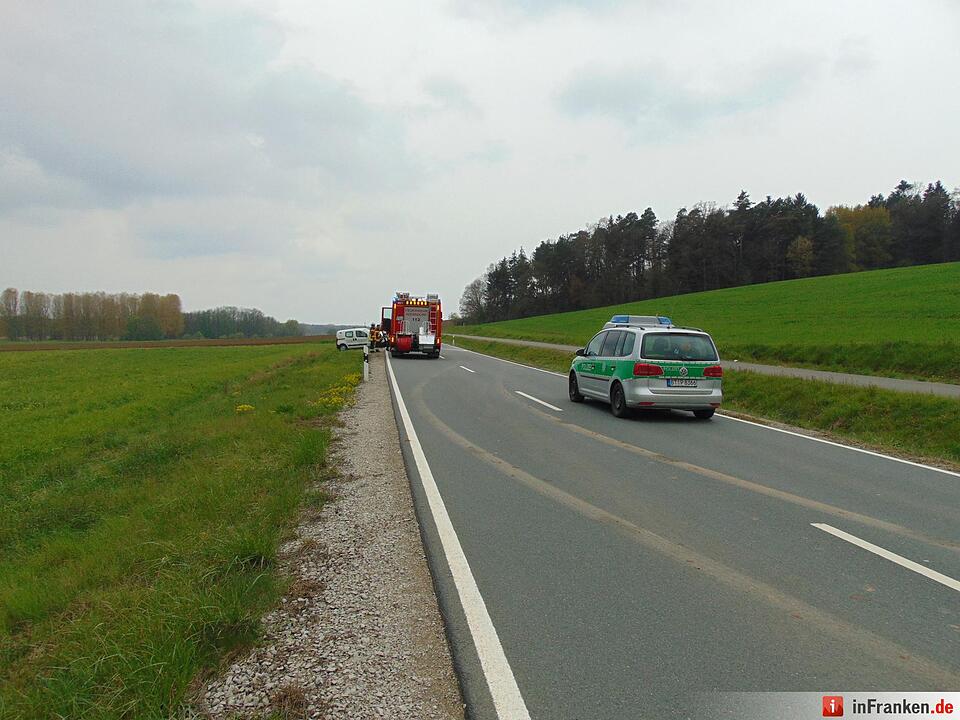 Frontalcrash im Landkreis Forchheim - mehrere Verletzte