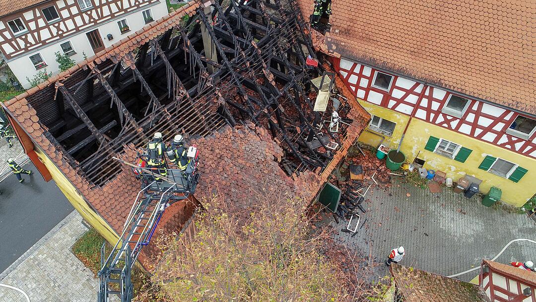 Scheune brennt: Großbrand in Mittelfranken führt zu hohem Sachschaden