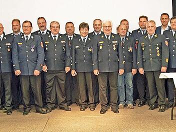 Zahlreiche Aktive wurden bei der Verbandsversammlung der Feuerwehren im Kreis Kronach ausgezeichnet.
