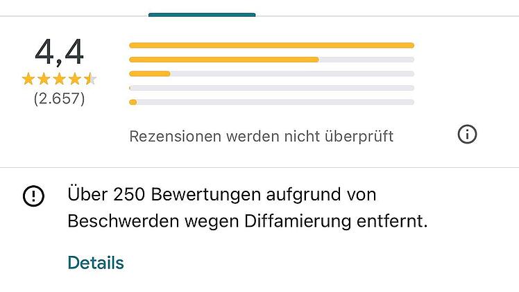 Ab sofort siehst du auf Google Maps wie viele Bewertungen wegen dem Vorwurf der Diffamierung gel&ouml;scht wurden