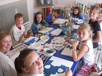 Kinder beim Ferienprogramm. Vielf&auml;ltig war das Angebot beim Bad Kissinger Ferienprogramm. Jetzt geht es in den Endspurt.  Foto: Gerlach