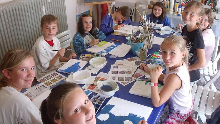 Kinder beim Ferienprogramm. Vielf&auml;ltig war das Angebot beim Bad Kissinger Ferienprogramm. Jetzt geht es in den Endspurt.  Foto: Gerlach