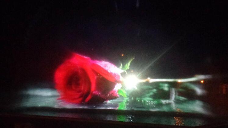 Verheißungsvoll: Dieses Bild vom Probelauf des Beamers veröffentlichte die Stadt am Freitag. Foto: Stadt Bad Kissingen