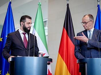 Syriens &Uuml;bergangspr&auml;sident Ahmed al-Scharaa in Berlin