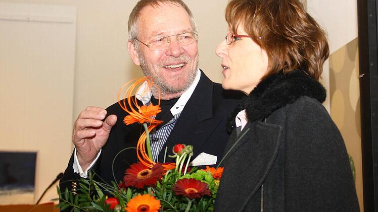 Blumen von Lutz-Benno Kracke für Museumsleiterin Astrid Fick.