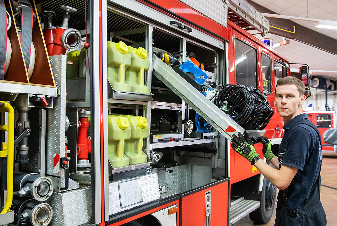 Prinzessinnen bei Feuerwehr