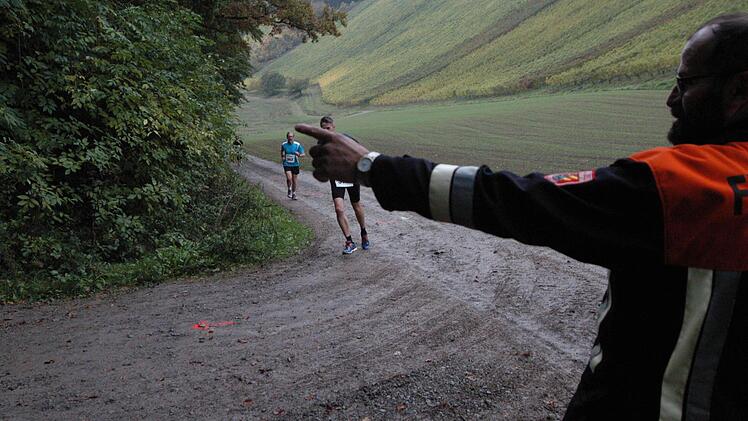Streckenposten im Einsatz.