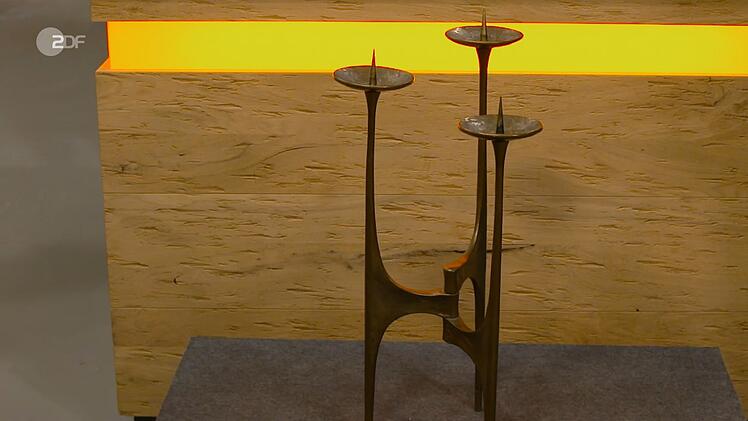 Eine der weiteren Rarit&auml;ten war der Bronze-Kerzenleuchter von Harjes aus den 1960er-Jahren mit einem Sch&auml;tzwert von 350 bis 400 Euro.