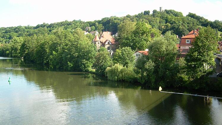 Die Wasserstraße der Schiffe ist auch eine Lebensader für die Menschen. Wie hier in Eltmann weisen gelbe Schilder auf die "Gelbe Welle" hin. Im Blick: die touristische Erschließung für Wasserwanderer. Fotos: mei