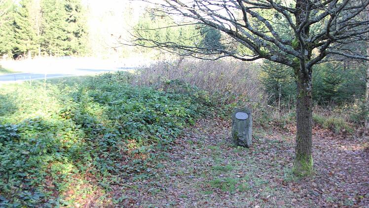 Der Gedenkstein steht an der Straße bei Brennersgrün.