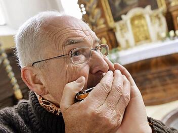 Dietmar Hans Martin in der Baunacher Kirche.  Foto: Ronald Rinklef