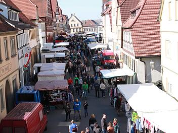 Wenn es auf dem Marktplatz so geschäftig zugeht, dann muss Marktsonntag sein. Fotos: Katharina Becht