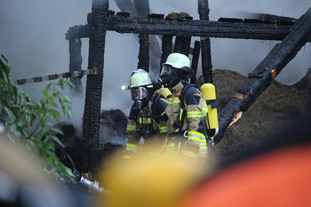 Scheunenbrand im Landkreis Bayreuth