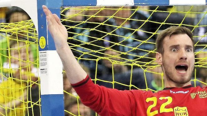 Endlich hatte auch Oliver Krechel einmal richtig Grund zum Jubeln. Der Torsteher des HSC 2000 Coburg zeigte gegen Gummersbach seine beste Saisonleistung. Fotos: Timo Geldner