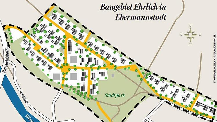 So sieht der Plan für das Baugebiet "Ehrlich" aus.