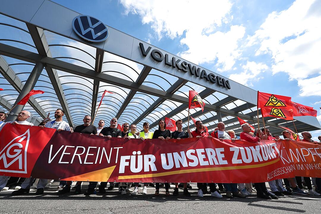 VW-Aufsichtsrat und IG-Metall-Protesttag - Zwickau