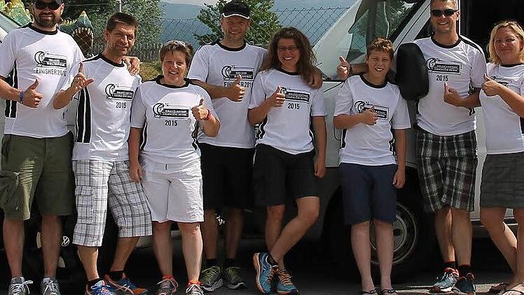 Das Team der LG Veitenstein mit (von links) Michael Kettner, Rainer Hofmann, Heike Hofmann, Alfred Beierlieb, Elke Beierlieb, Luca Kleinknecht, Mirko Kleinknecht und Christine Kleinknecht