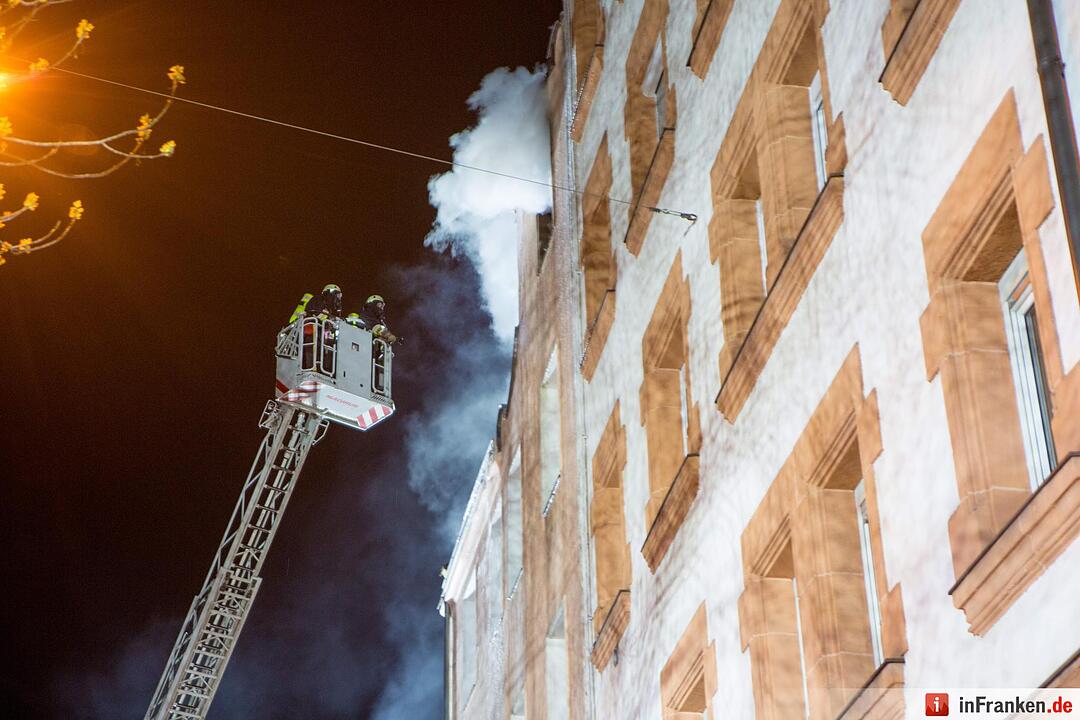 Wohnungsbrand in der Nürnberger Suedstadt mit zwei Verletzten