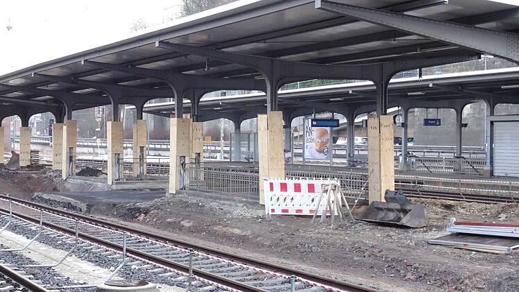 Impressionen von der Baustelle Bahnhof Coburg: Anfang Februar 2017Foto: Jochen Berger