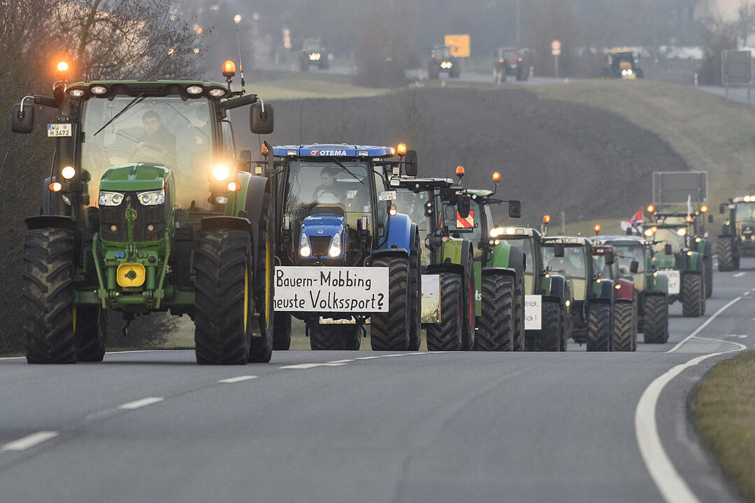 Bauerndemo... auf dem Weg nach N&uuml;rnberg