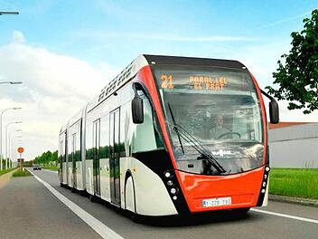 So könnte nach den Vorstellungen der Bürgerinitiative die Alternative zur StUB aussehen. Grafik: 2013 Van Hool NV