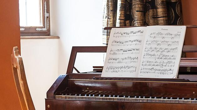 Der Konzertflügel von Schloss Weißenbrunn  Foto: Tobias Neumann